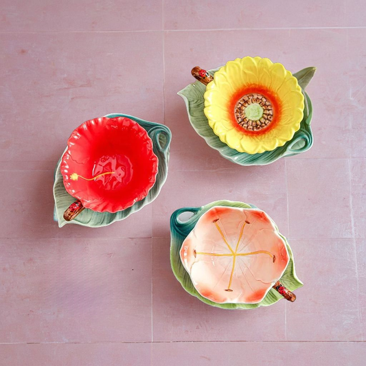 Sunflower Ceramic Tea Cup