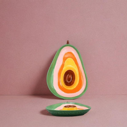 Tropical Avocado Salad Plate (Ceramic)